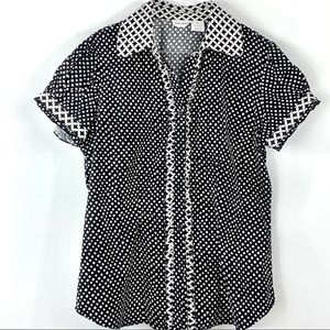 Harve‎ Bernard Black & White Print Top